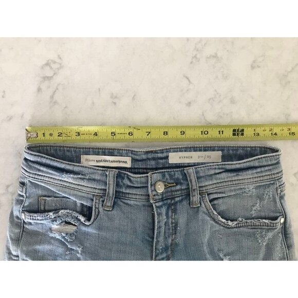 ANTHROPOLOGIE Pilcro and the Letterpress Hyphen Size 25 Mid Length Jean Shorts - Picture 6 of 10